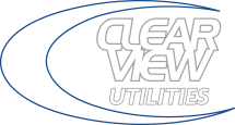 Clearview utilities logo white